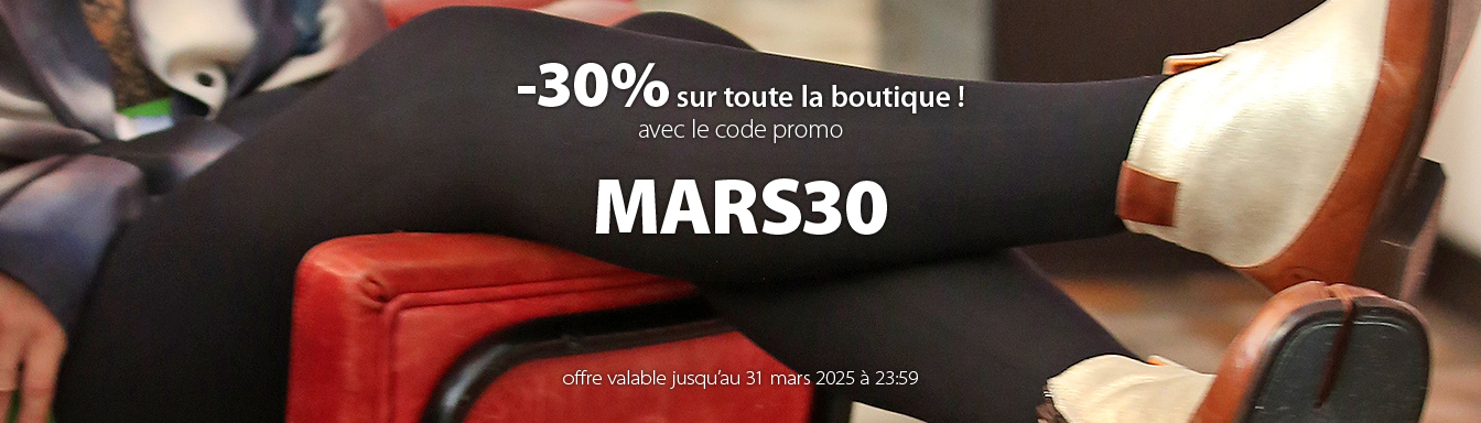 -30% sur toute la boutique jusqu'au 31 mars 2025 !